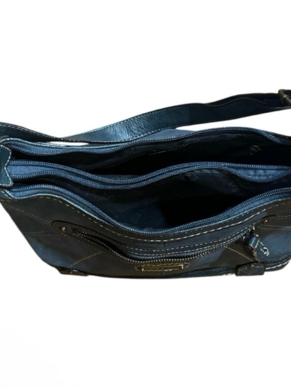 Born Blue-Gray Shoulder Bag with Braided Accent - Picture 4 of 7